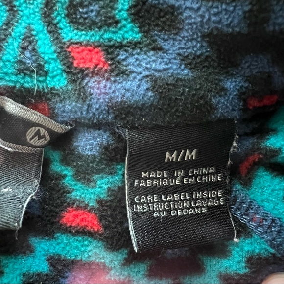 Marmot Fleece Jacket Rocklin Half Zip Blue Geometric Hiking Gorp Women’s M - Picture 6 of 9